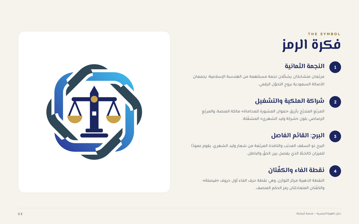 فكرة الرمز — فلسفة شعار فيصلة